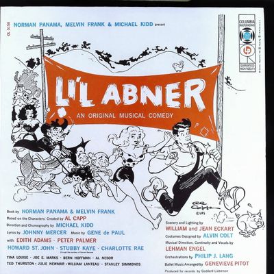 Sale Photo Thumbnail #386: Li'l Abner Original Broadway Cast Recording Columbia Masterworks OL 5150 Vinyl LP