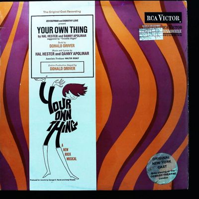 Sale Photo Thumbnail #604: Your Own Thing Original Cast Recording Vinyl LP RCA Victor SF 7972 1968