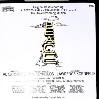 Sale Photo Thumbnail #448: Peace Original Cast Recording Metromedia Records Playbill Series Vinyl LP