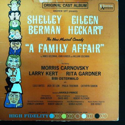 Sale Photo Thumbnail #276: Original Cast Album A Family Affair LP United Artists UAL 4099 Shelley Berman Eileen Heckart