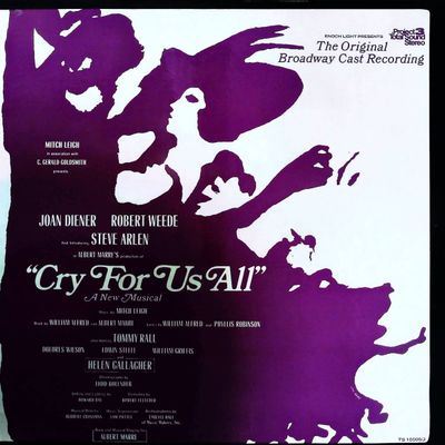 Sale Photo Thumbnail #241: Cry For Us All Original Broadway Cast Recording LP 1970 Total Sound Project TS 1000SD