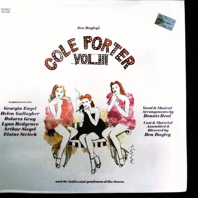 Sale Photo Thumbnail #570: Ben Bagley's Cole Porter Vol. III Vintage LP Record Album Sleeve PS 1376