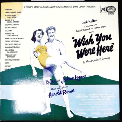 Sale Photo Thumbnail #595: Wish You Were Here Original London Cast Recording Harold Rome Stet Records LP DS 15015