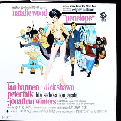 Sale Photo Thumbnail #74: Penelope Original Motion Picture Soundtrack Vinyl LP Composed by Johnny Williams MGM Records E-4426