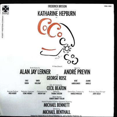 Sale Photo Thumbnail #230: Katharine Hepburn Coco The Original Broadway Cast Recording LP Paramount PMS-1002