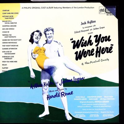 Sale Photo Thumbnail #596: Wish You Were Here Original London Cast Recording Stet Records Reissue Vinyl LP Sleeve