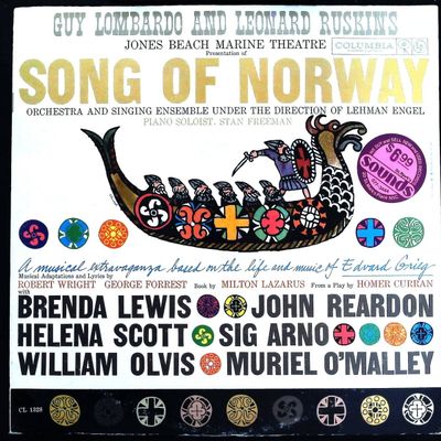 Sale Photo Thumbnail #521: Guy Lombardo and Leonard Ruskins. Song of Norway. Columbia CL 1328, 1959.