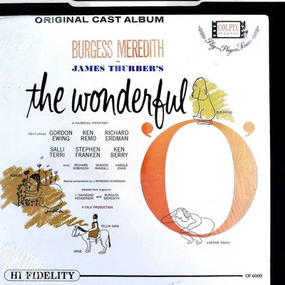 Sale Photo Thumbnail #199: Burgess Meredith in James Thurber's The Wonderful O Original Cast Album Colpix CP 6000