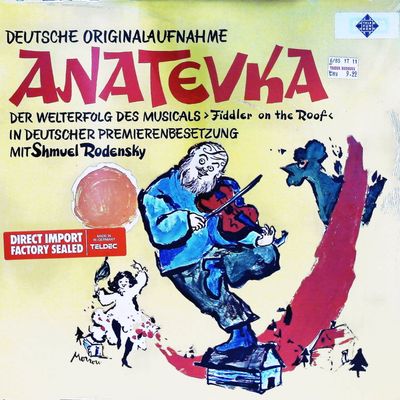 Sale Photo Thumbnail #183: Shmuel Rodensky Anatevka Deutsche Originalaufnahme LP Record Album