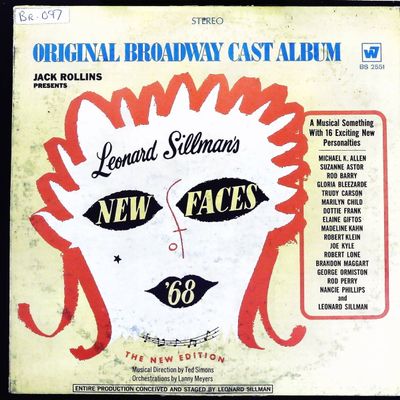 Sale Photo Thumbnail #403: Leonard Sillman, New Faces '68 Cast Album Warner Bros. 1968 Promo Copy
