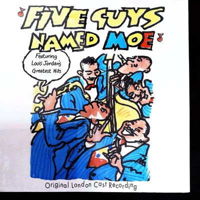 Sale Photo Thumbnail #178: Five Guys Named Moe Original London Cast Recording LP Album Jacket