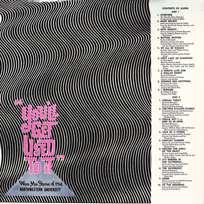 Sale Photo Thumbnail #412: 1967 Northwestern University Waa-Mu Show Youll Get Used to It Album Jacket