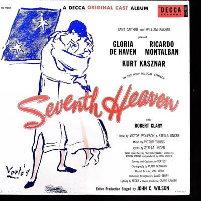 Sale Photo Thumbnail #492: Seventh Heaven Original Broadway Cast LP Decca DL 9001 with Kurt Kasznar Inscription