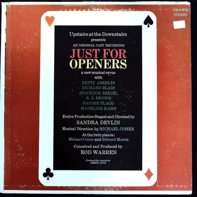 Sale Photo Thumbnail #351: Rod Warren, Just For Openers Cast Recording Upstairs Downstairs 1965