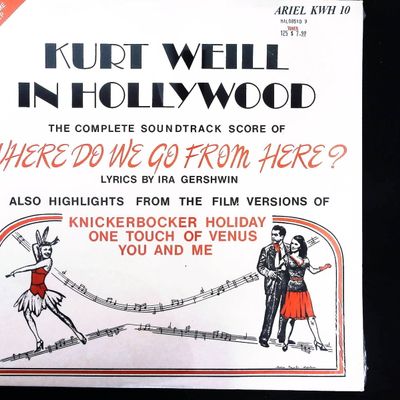 Sale Photo Thumbnail #153: Kurt Weill In Hollywood Soundtrack LP Ariel KWH 10 1982 Compilation
