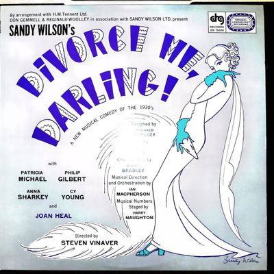 Sale Photo Thumbnail #255: Sandy Wilson Divorce Me Darling Original London Cast Recording DRG Records Vinyl LP