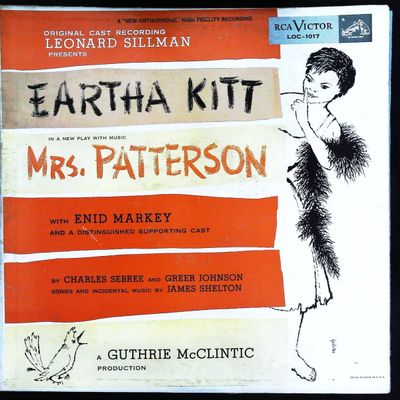Sale Photo Thumbnail #397: Mrs. Patterson Original Cast Recording Eartha Kitt Vinyl LP RCA Victor LOC-1017