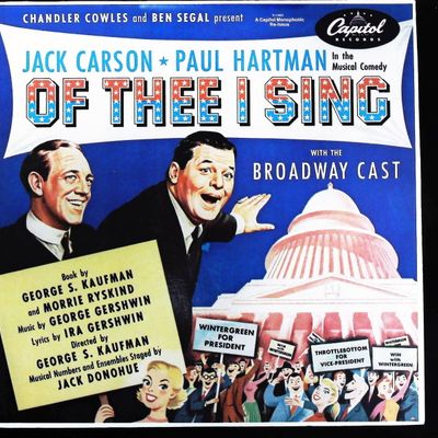 Sale Photo Thumbnail #414: 1952 Revival Cast Of Thee I Sing Jack Carson Paul Hartman Capitol LP Record