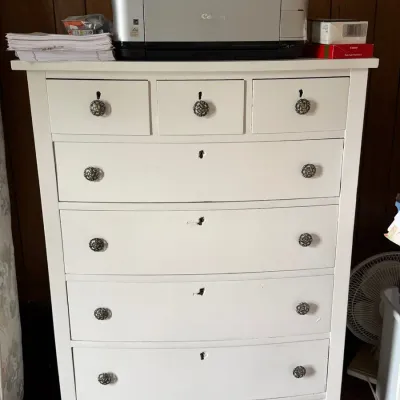 Rare Antique Late-Victorian 7-Drawer Chest of Drawers with Authentic Knapp Joinery – Circa 1880s