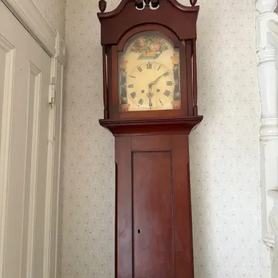 Antique Federal Period American Longcase / Grandfather Clock – Case & Painted Dial Only (c. 1800–183