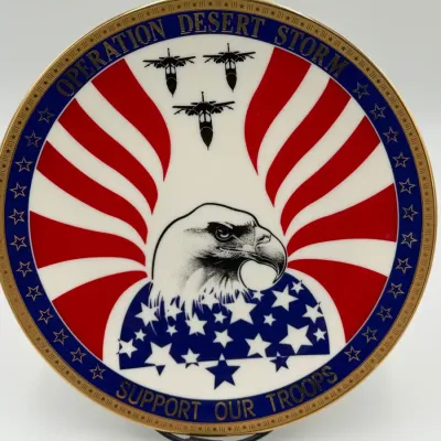 Vintage 1991 Operation Desert Storm Collector Plate Main Street Studios America At War No 2628