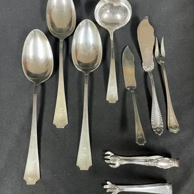 Assorted sterling silver serving pieces