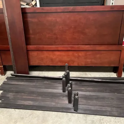 Modern wood king bed frame