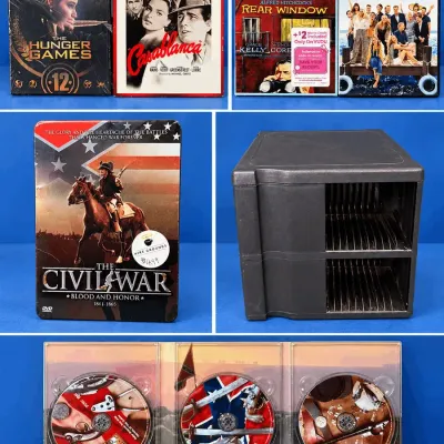 Vintage movie collection five-panel showcase