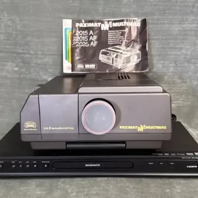 Vintage German Projector & Magnavox DVD Player