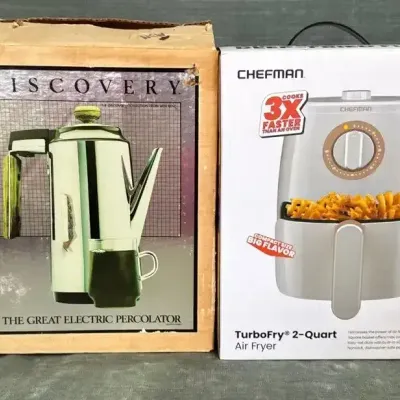 Chefman Air Fryer & Vintage Percolator 
