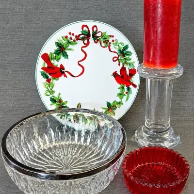 Vintage Silverplated Leonard Crystal,  Imperial Glass And Royal Norfolk 