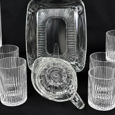 Vintage Fostoria Heritage Old Fashioned And Highball Glasses And More