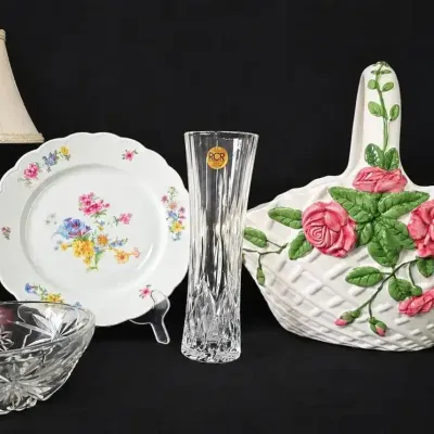 Vintage RCR Lead Crystal,  "Andrea by Sadek" Pottery And More Eoy