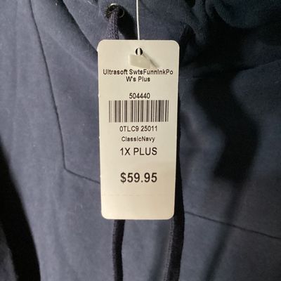 Sale Photo Thumbnail #379: New with tags L.L. Bean Ultrasoft Funnel Neck Pullover sweatshirt in Classic Navy. Features a cozy funnel neck with drawstring, long sleeves, and a relaxed fit. Made from a soft blend of 95% cotton and 5% spandex. Original retail price of $59.95. Measures