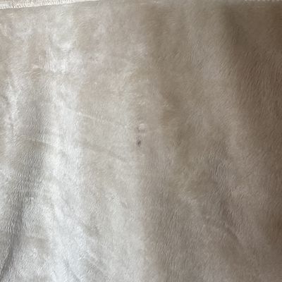 Sale Photo Thumbnail #483: L.L. Bean women's full-zip plush fleece jacket in cream. Made from 100% recycled polyester. Features zipper hand pockets and tan accent zipper pulls. Length measures approximately 27-28 inches. Overall good pre-owned condition with some minor discoloratio
