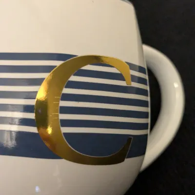 Old East Main Co. Monogram 'C' Striped Ceramic Mug - 15 fl oz