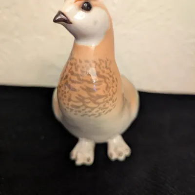Vintage Lomonosov USSR Porcelain Ptarmigan / Partridge Figurine