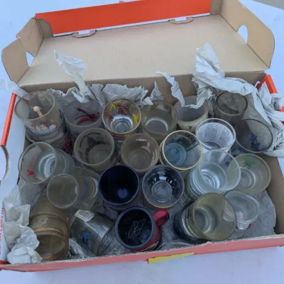 Large Collection of Vintage Novelty and Souvenir Shot Glasses