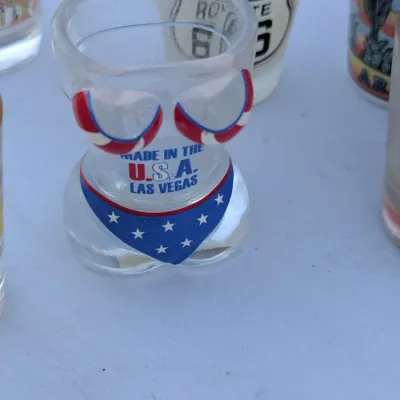 Large Collection of Vintage Novelty and Souvenir Shot Glasses