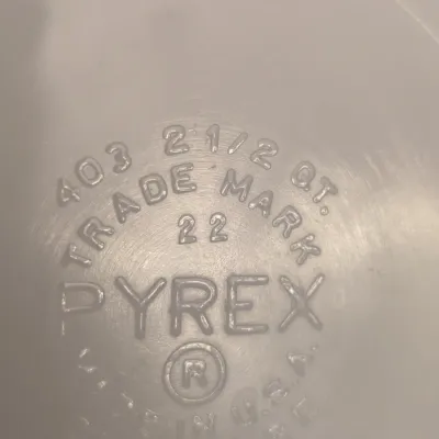 Vintage Pyrex Yellow Mixing Bowl 403 2.5 Qt