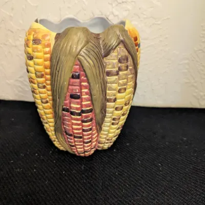 Vintage Ceramic Indian Corn Vase
