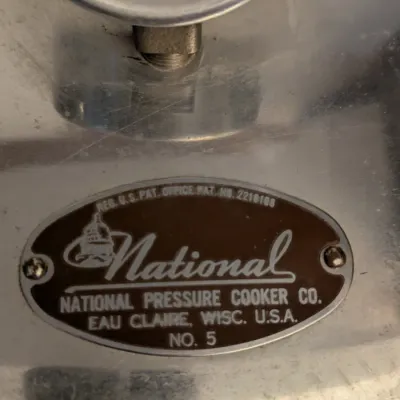 Vintage National Pressure Cooker Co. No. 5 Aluminum Canner with Inserts