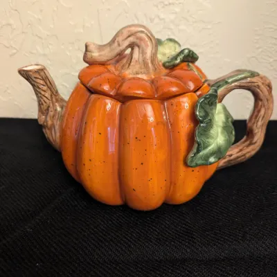 Ceramic Pumpkin Teapot with Lid