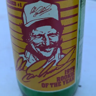 Vintage Dale Earnhardt Sun-Drop Bottles, Coca-Cola Bottles & Schlitz Can
