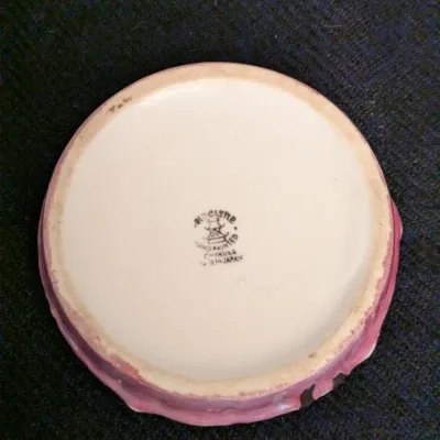 Vintage Old Castle Chikusa Hand Painted Porcelain Southern Belle Powder Box