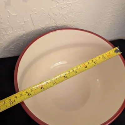 Celebrating Home Stoneware Collection Red Fluted Mixing Bowl
