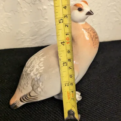 Vintage Lomonosov USSR Porcelain Ptarmigan / Partridge Figurine