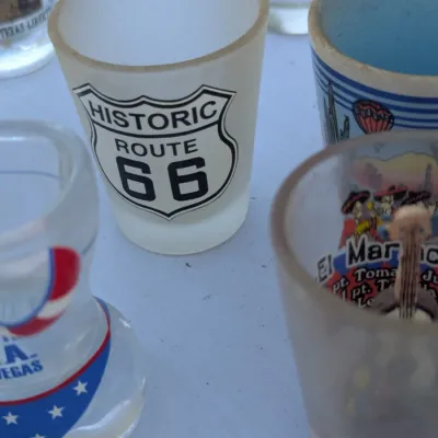 Large Collection of Vintage Novelty and Souvenir Shot Glasses