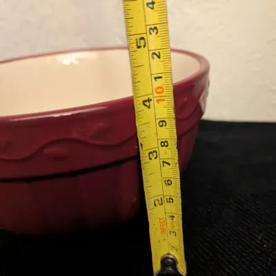 Celebrating Home Stoneware Red Fluted Serving Bowl