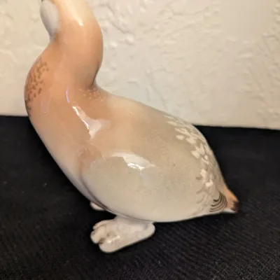 Vintage Lomonosov USSR Porcelain Ptarmigan / Partridge Figurine